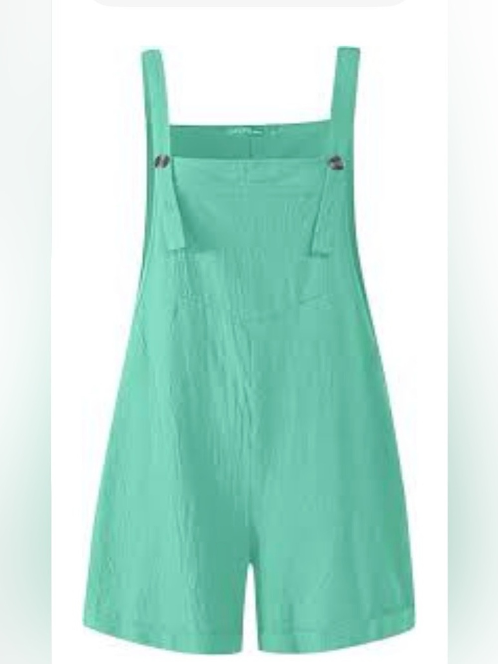 Green Sleeveless Boxy Romper - Picture 1 of 8